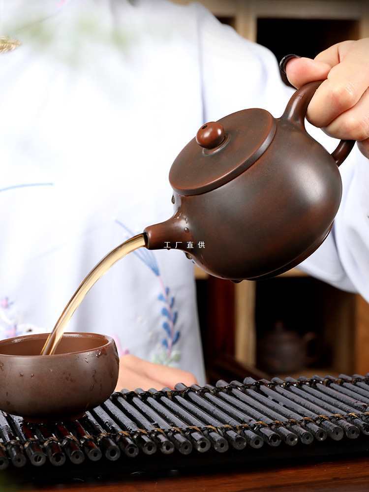 批发周广西钦州坭兴陶茶壶纯手工茶具紫砂壶建水紫陶泡茶套装陶瓷