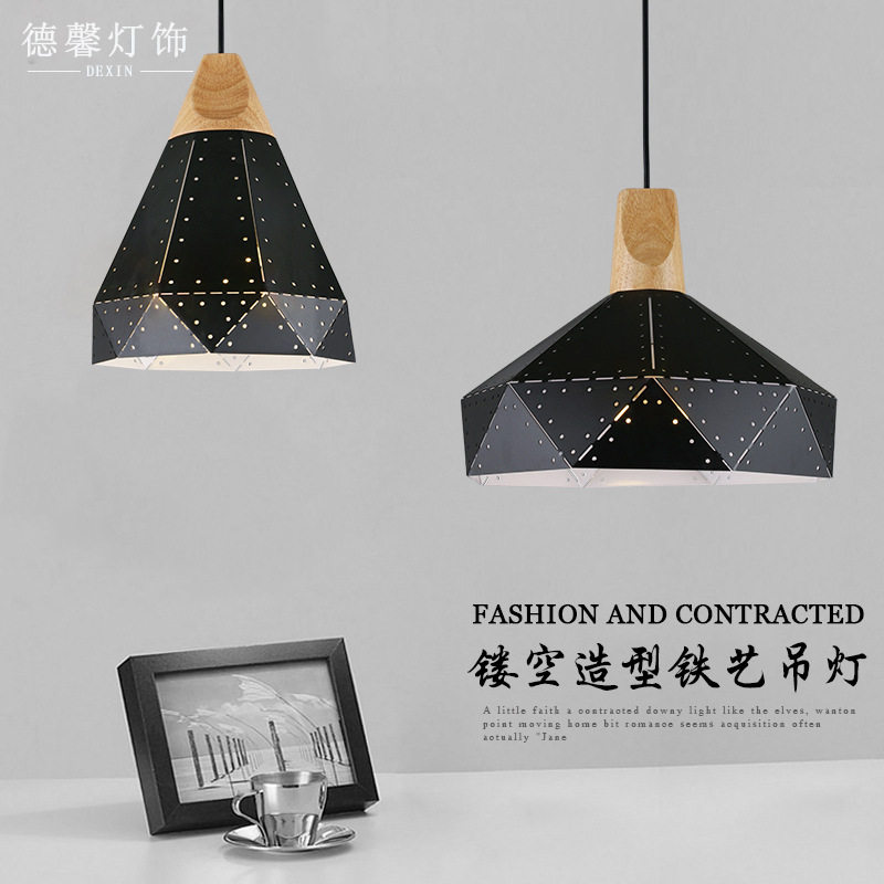 现代简约北欧实木铝材吊灯 餐厅吊灯 厂家直销批发LED吊灯