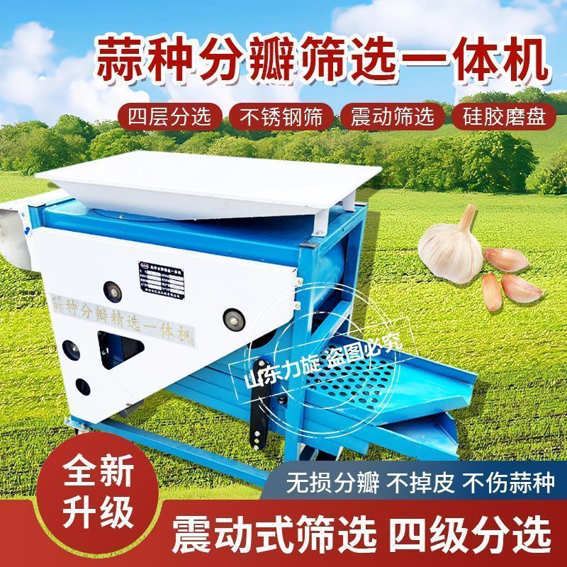 新款大蒜筛选机分选2023种分瓣分选一体机去皮去糠大蒜家用蒜瓣电