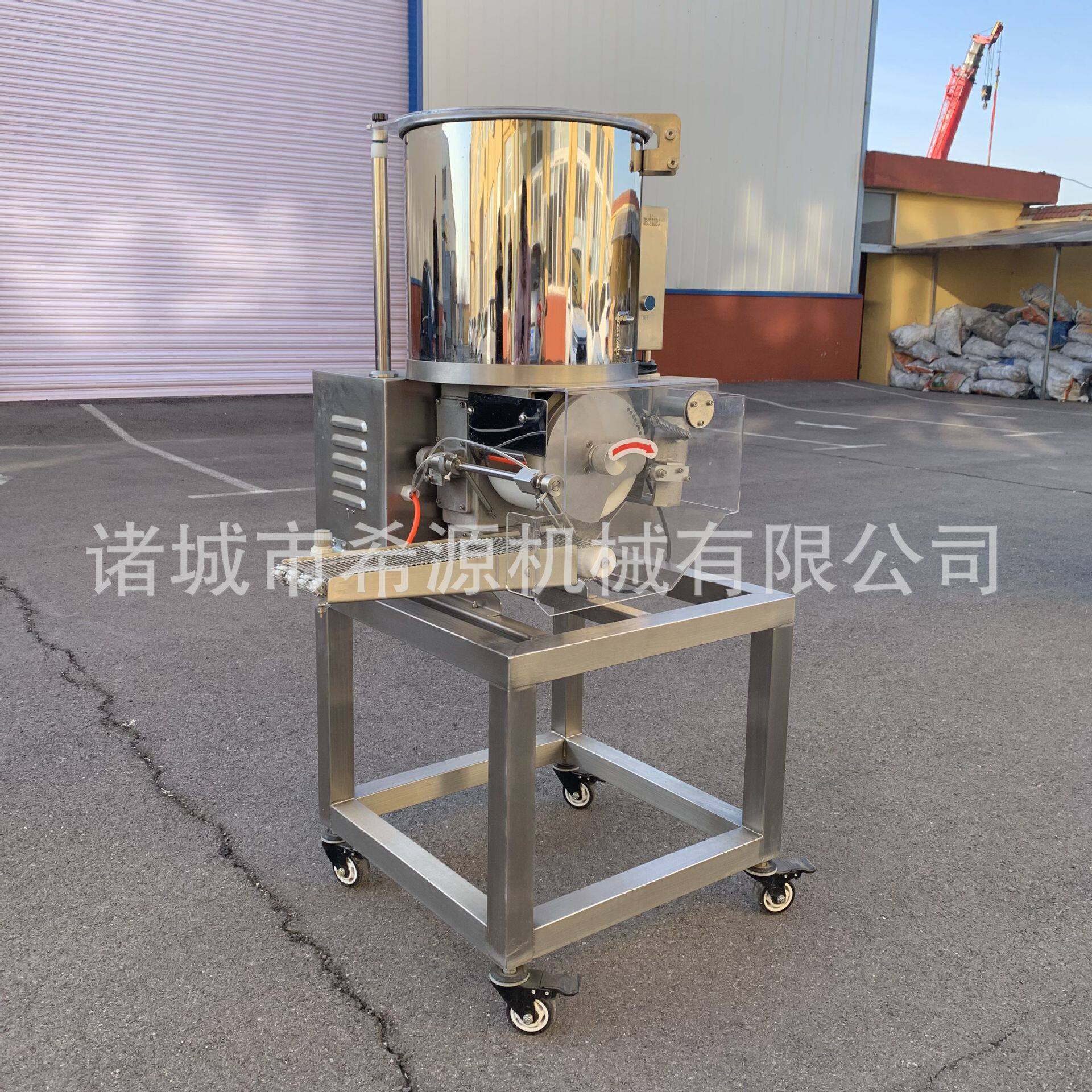 全自动汉堡肉饼虾饼鱼饼成型机宠物食品压饼机土豆饼制作机压肉饼