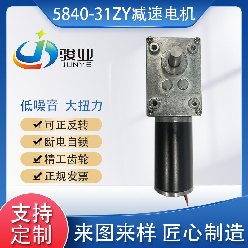 厂家订置5840-31ZY蜗轮蜗杆直流减速电机微型电机减速马达取袋机