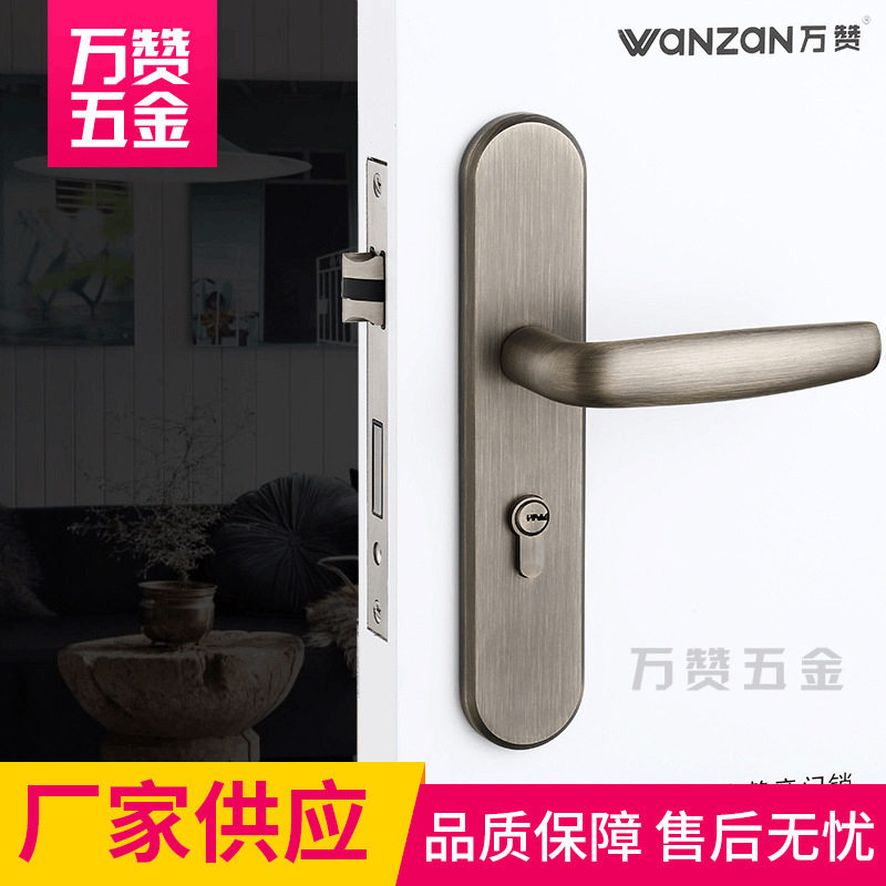 青古铜门锁简约北欧室内卧室厕所静音门锁通用型门锁执手锁具套装