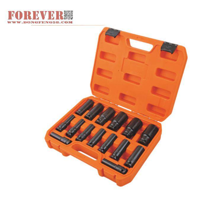 华丰巨箭15件套铬钼钢风炮长套筒组工具箱HF-81015A1