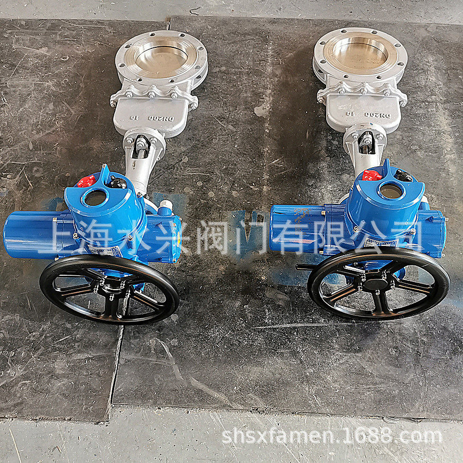 PZ973F-10P智能调节型电动暗板式不锈钢刀闸阀DC4-20mA模拟量输入