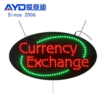 批发招牌发光灯字母亚克力广告定 制门牌 LED CURRENCY EXCHANGE