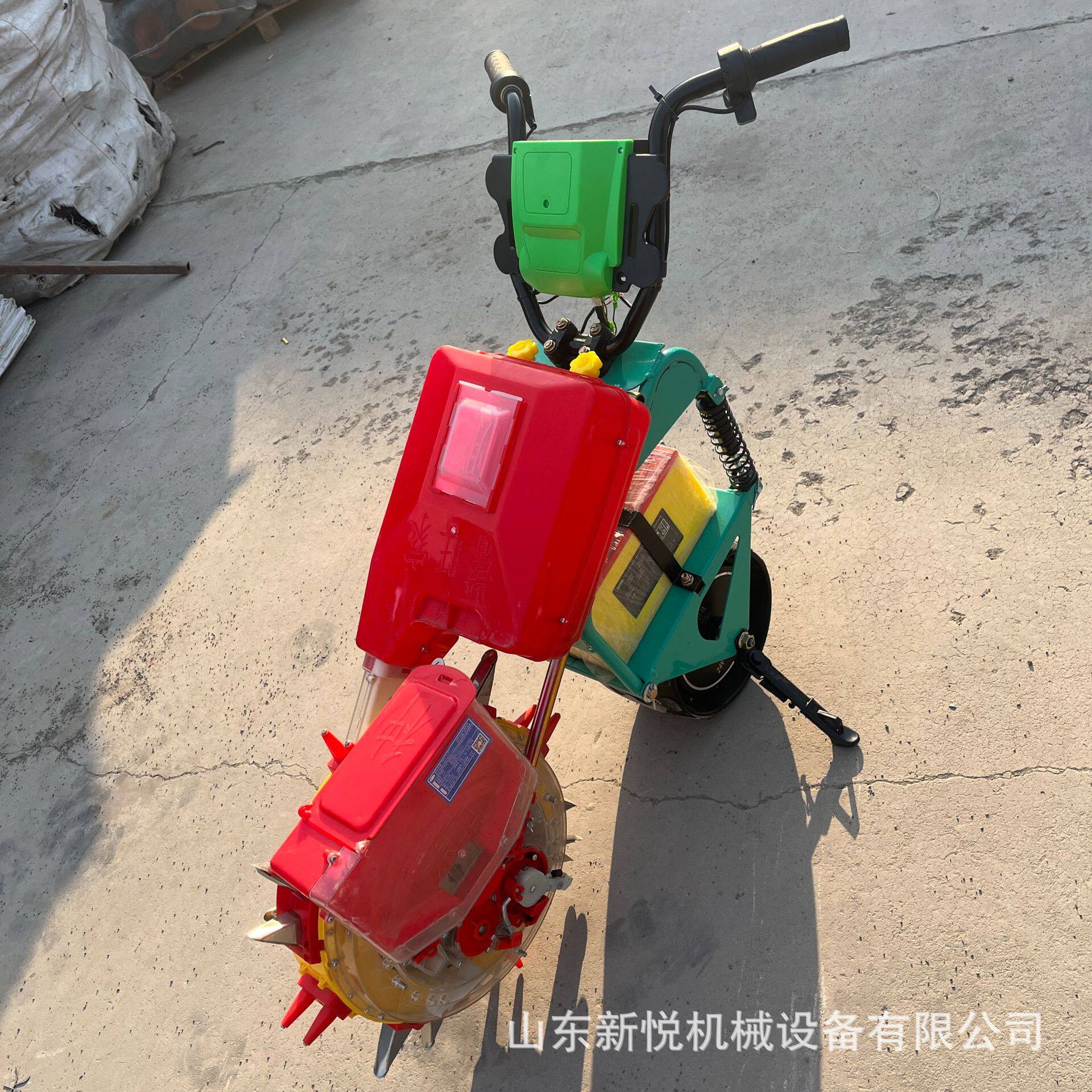 独轮大豆播种机 48V电动单行玉米精播机 汽油手扶式高粱播种机