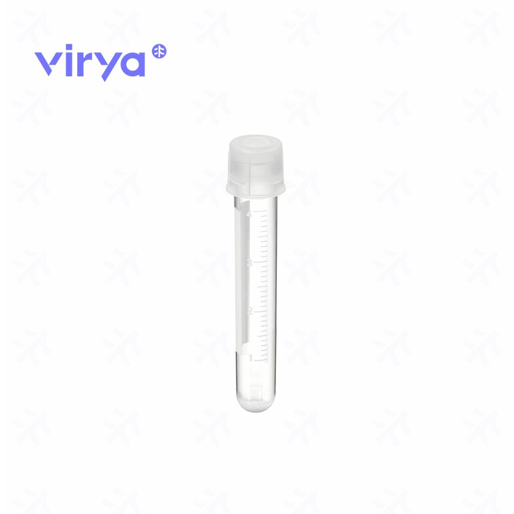virya 塑料摇菌管培养士 管盖一次性 无菌PP塑料试管 耐高温 3170