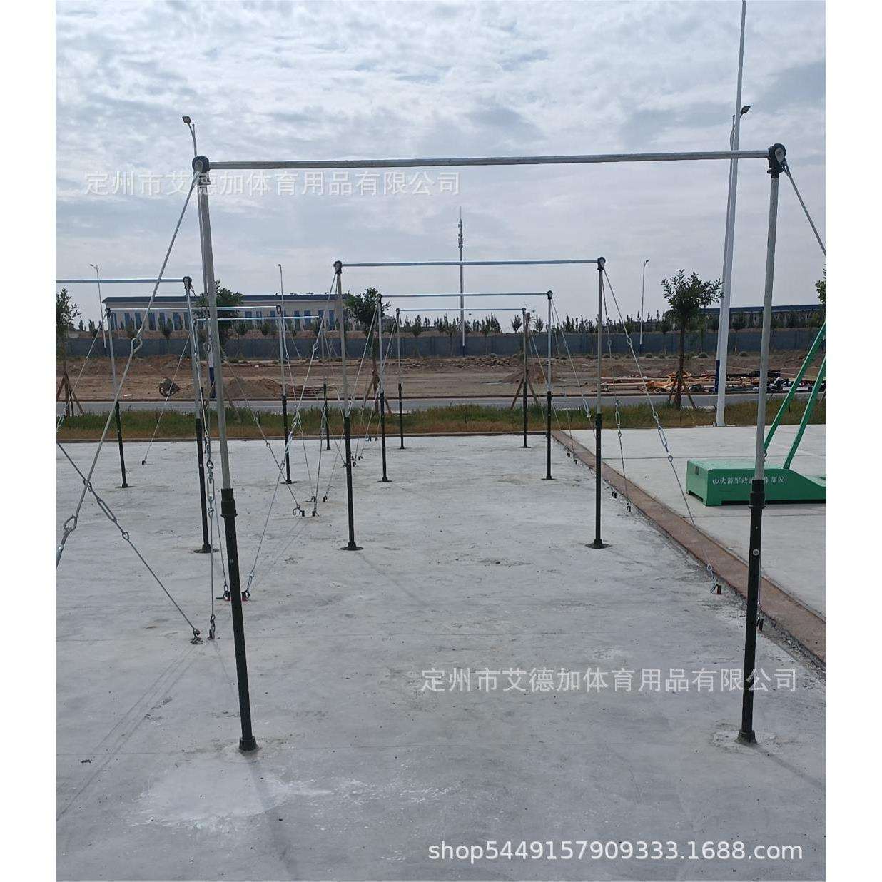 户外训练单杠比赛训练用单双杠铸铁高度可调室外公园家用引体向上