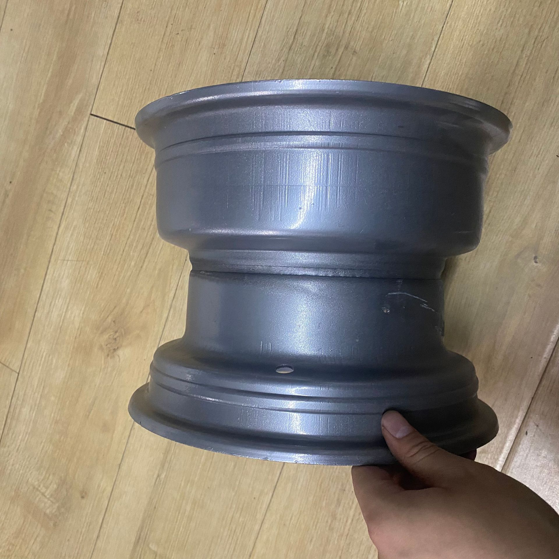 厂家批发铁质轮毂实心胎农用沙滩打药机草坪车各种改装车轮毂