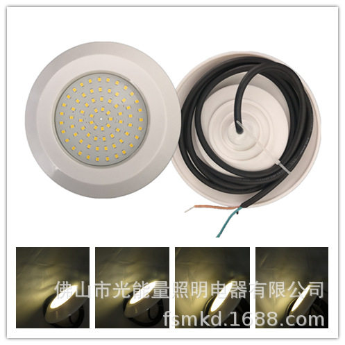 LED按摩池泳池灯 9W单色白光暖白 DC12V防水潜水灯