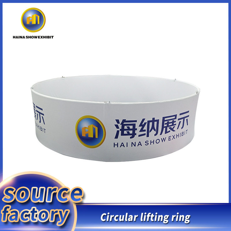 Create a portable exhibitor hanging ring display stand, allo