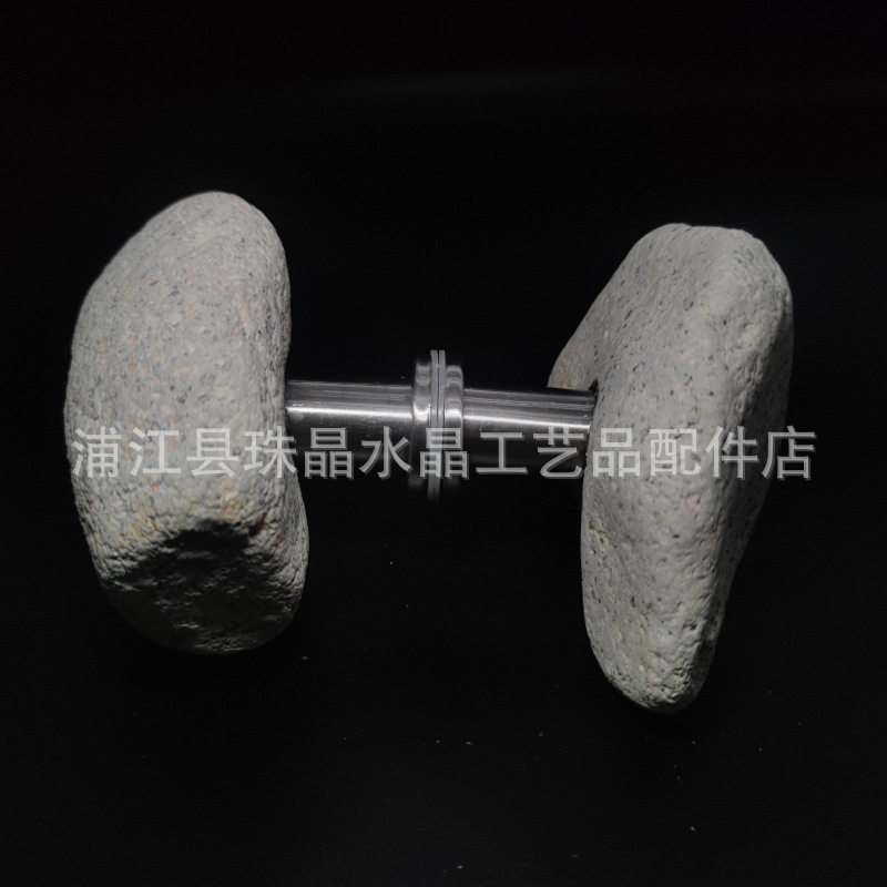 现代艺术天然石头玻璃门拉手