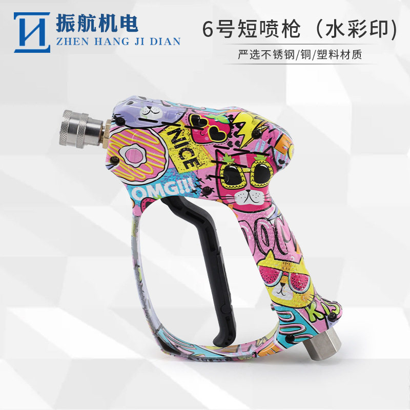 6306-2高压洗车机精护彩绘短枪快插水枪家用清洗机配件工具250bar