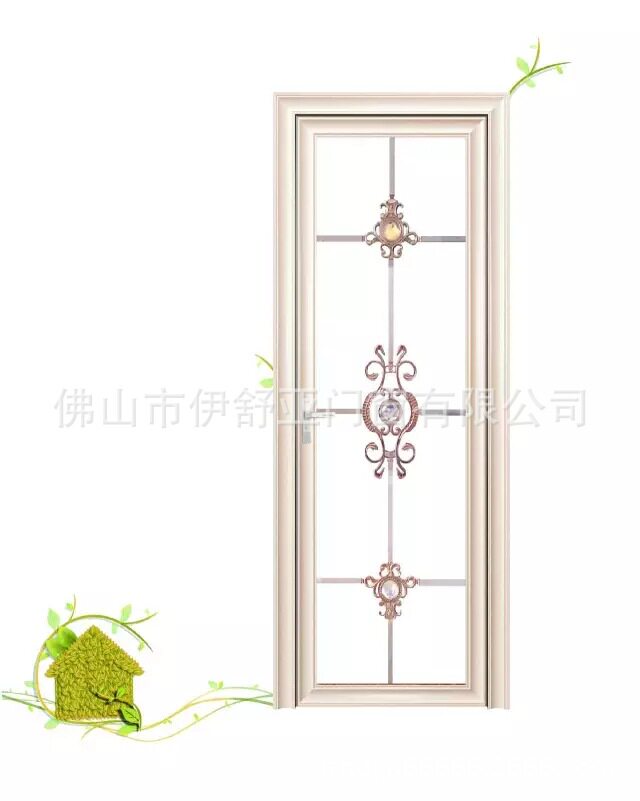 铝合金钢化玻璃凹弧单包边卫生间