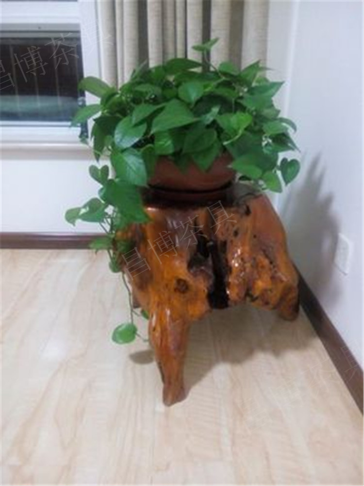 ?天然原木根雕凳子茶几坐凳花架底座木墩摆件实木树桩木凳树根木