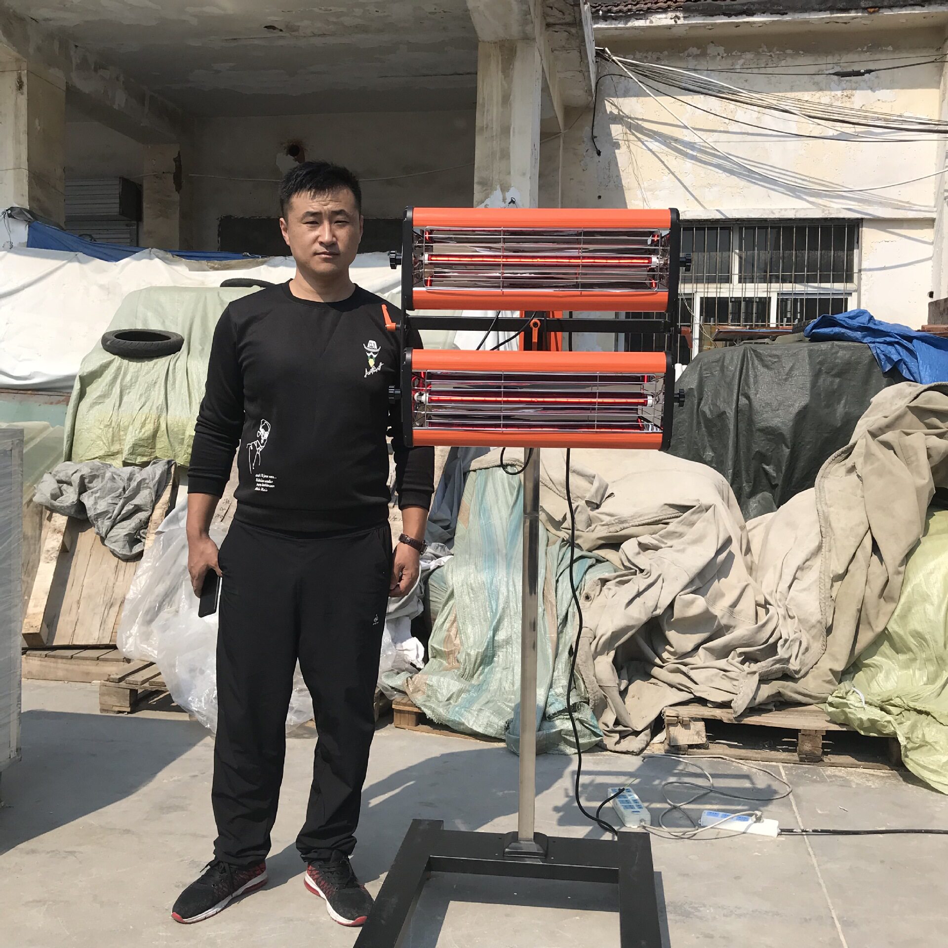 3号大美光速烤漆设备2000W喷漆灯双排红外线升温烘干辅助工具灯