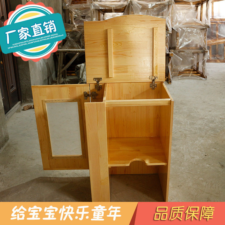 幼儿园实木口杯架幼儿茶桶架儿童口杯架带门可挂壁原木茶水架批发