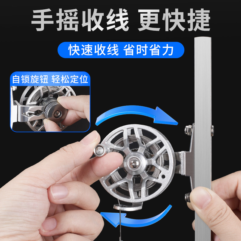 ll新款摇杆滑轮线垂吊线锤线坠磁性强磁吊锤建筑工地铅坠自动高精