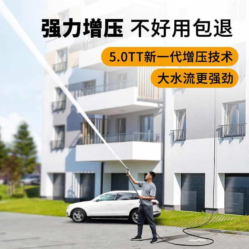 高压洗车水伸缩水管软管家用浇花工具冲刷套装外贸跨境工厂供应链