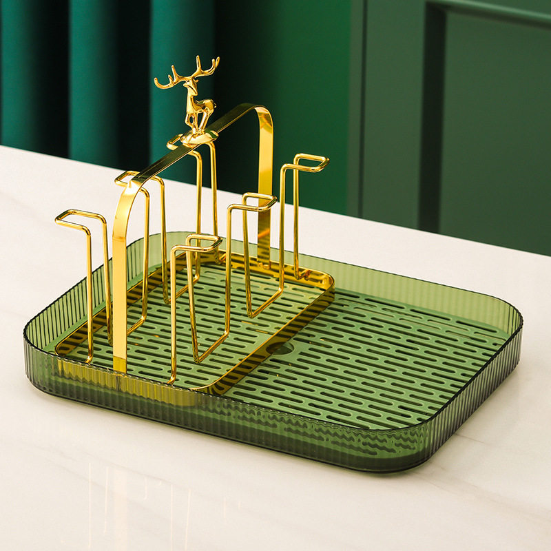 轻奢麋鹿沥水杯架倒挂家用玻璃杯水杯架子厨房客厅茶杯收纳置物架,厨房/烹饪用具,水槽置物架,淘宝优惠券,粉丝福利购,淘宝优惠卷