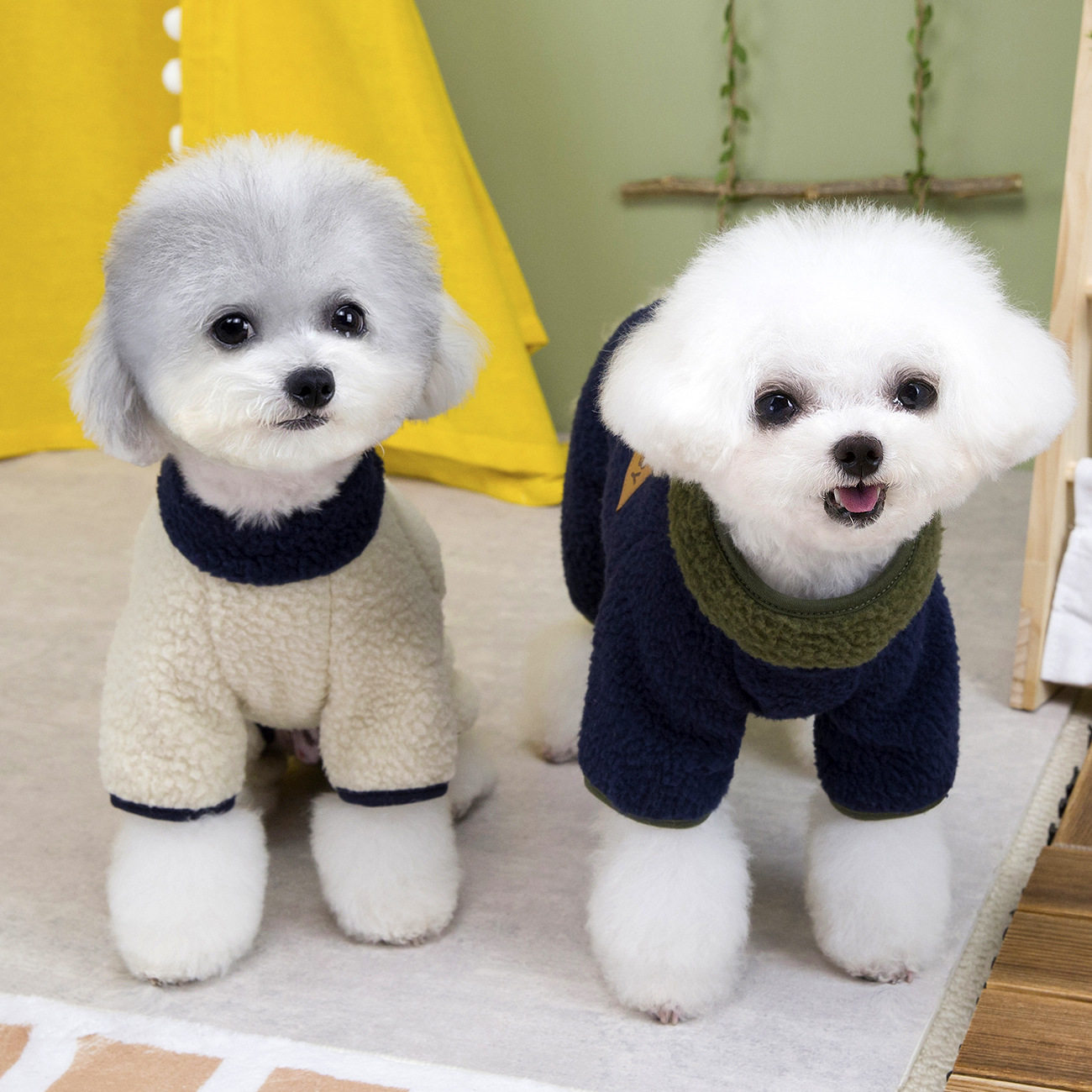 狗狗衣服秋冬季四脚衣泰迪比熊小型犬宠物衣服秋冬装加绒四腿绒衣