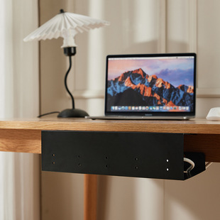 排插数据线固定器壁挂路由器收纳架子办公室桌下置物架塑料理线器