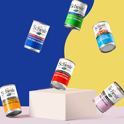 雪诗雅Schesir彩虹猫罐头