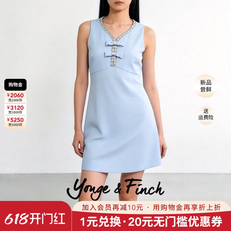 Yonge&Finch/扬芬缇2026春季法式小众设计无袖A字女连衣裙KIN