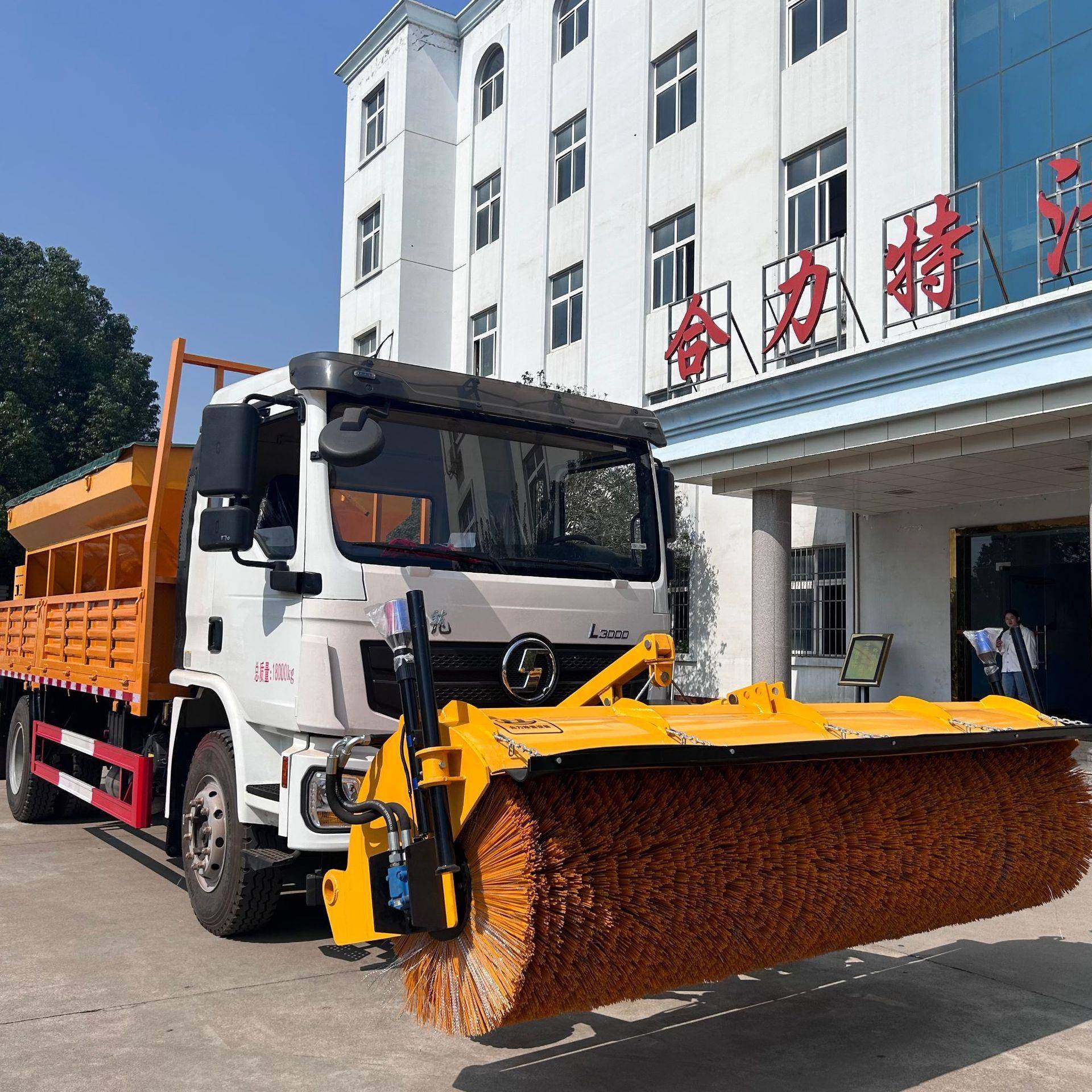 天锦洒水车前置推雪铲除雪车扫雪滚刷融雪撒布机撒盐机直供