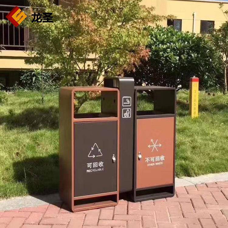 户外两分类垃圾桶景区公园果皮箱小区乡镇环卫双桶垃圾桶垃圾箱