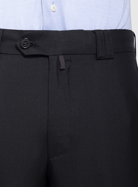 德国MEYER迈雅 黑色西裤直筒桑蚕丝男士西裤宽松舒适2199_S-MONZA