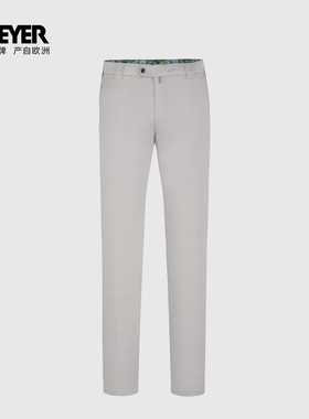 MEYER德国迈雅夏休闲男裤中高腰修身款长裤棉质白色13117-COMO