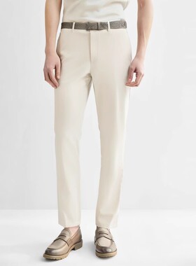 【亚麻】德国MEYER迈雅夏麻料男裤中高腰标准版18016-MONZA-C