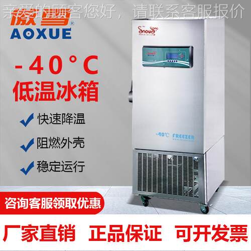 -40°工业速冻冰箱傲雪牌SD-40L280型180升专业低温保鲜