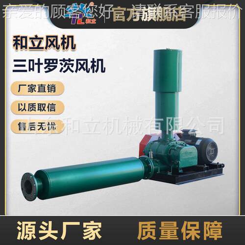 HLSR50叶罗茨水风机压大功率三鼓风机曝气增高氧机产污水处理 气