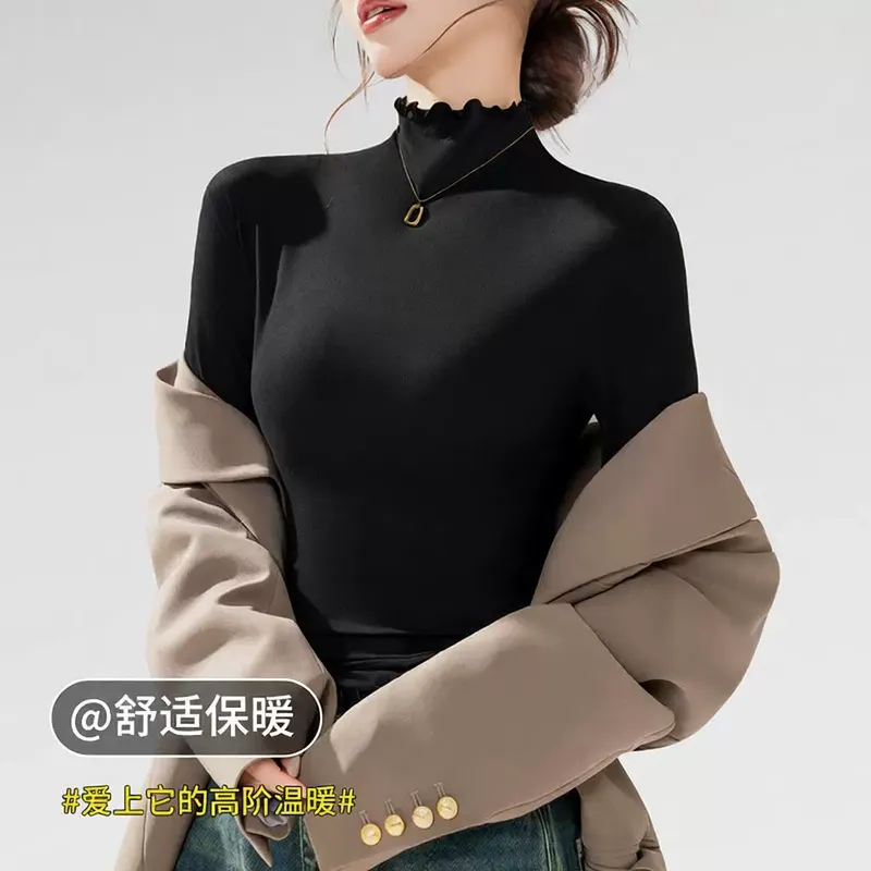 轻熟高知穿搭高爆款显瘦不臃肿黑T恤