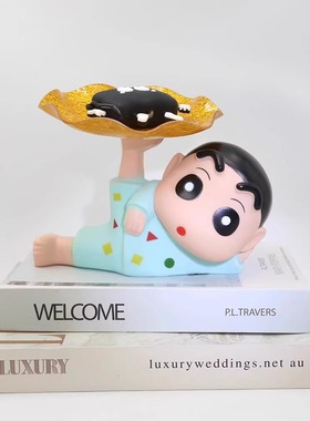 蜡笔小新桌面摆件玄关钥匙收纳架