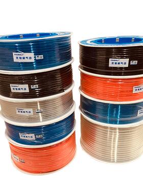 热销优铂利空压机气动软管PU-6*4 8*5 10*6.5 12*8 16mm气泵高压