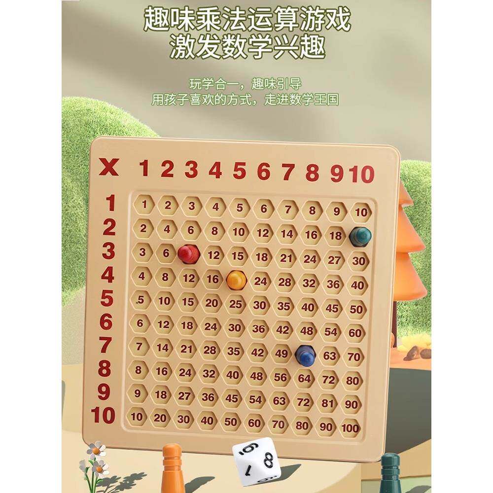 儿童磁力九九乘法口诀表练习板桌面游戏小学数学口算练习玩具教具