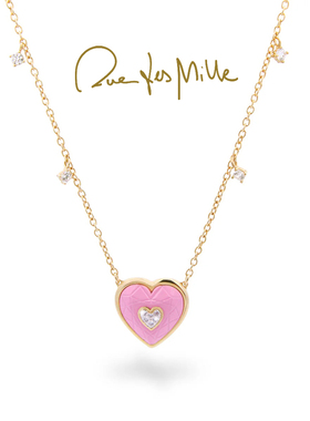 RuedesMille 意大利原创粉色爱心锆石项链轻奢礼物GRZ025M2CUORAU