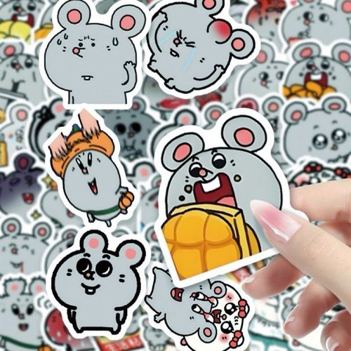 可爱大鼠趣味表情包贴纸
