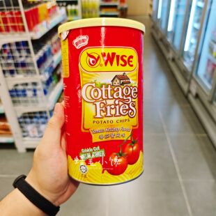 香港代购 威斯比 WISE番茄酱风味波浪薯片膨化桶装追剧休闲零食