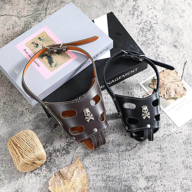 厂家直销狗狗嘴套防咬防误食防叫厂家现货狗嘴罩PU 皮革 货源