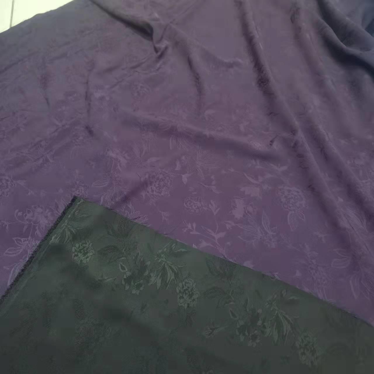 新品香云纱布料染色提花精品面料大龟纹双面色旗袍汉服布料