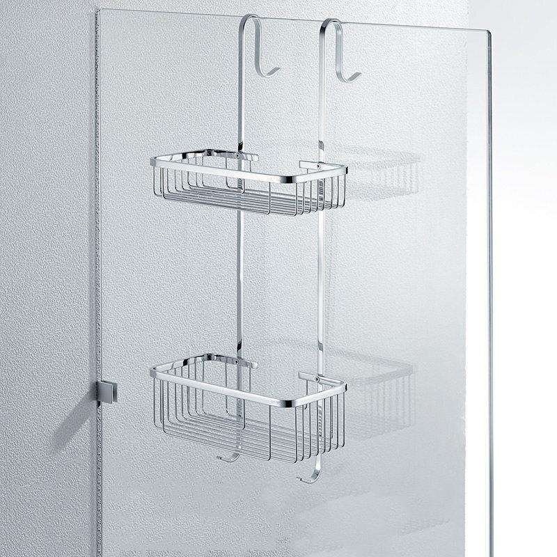304不锈钢淋浴房置物架浴室洗手间壁挂冲凉房挂篮卫生间收纳架