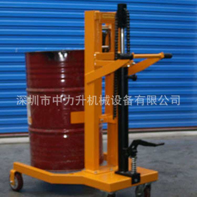 450kg升高0.6米脚踏式油桶车 油桶小型搬运车 手推油桶车