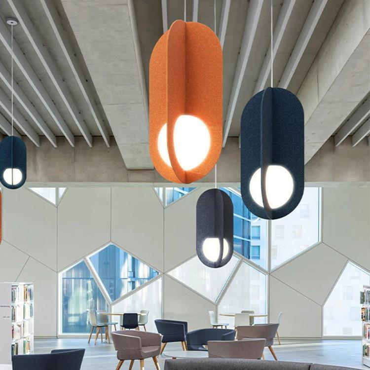简约设计楼梯毛毡吊灯丹麦餐厅办公室吸音餐吧书房床头毛毡小吊灯