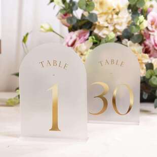 工厂直销亚克力1-30婚礼席位卡 餐厅宴会桌号牌台卡 磨砂婚宴桌牌