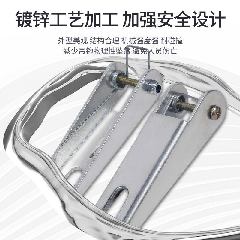 热销国标加厚羊角吊钩保险卡吊具吊链防脱卡扣安全舌片装置 厂家