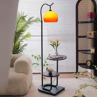 中古风落地灯客厅沙发旁设计感摆件置物一体装饰灯氛围创意落地灯
